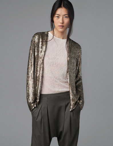 Zara Printed Sequined Cardigan | $69.99 (on sale from 189)